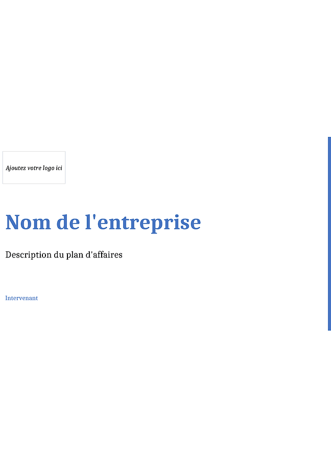 Plan d'affaires