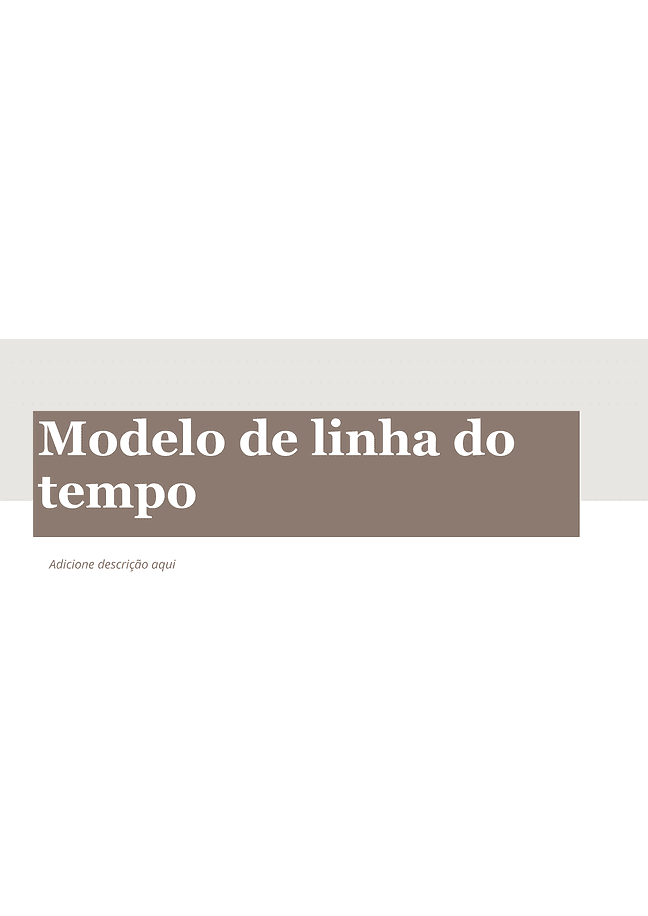 Linha do tempo