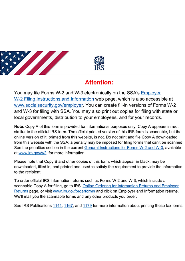 Form W-2 (Wage and Tax Statement)