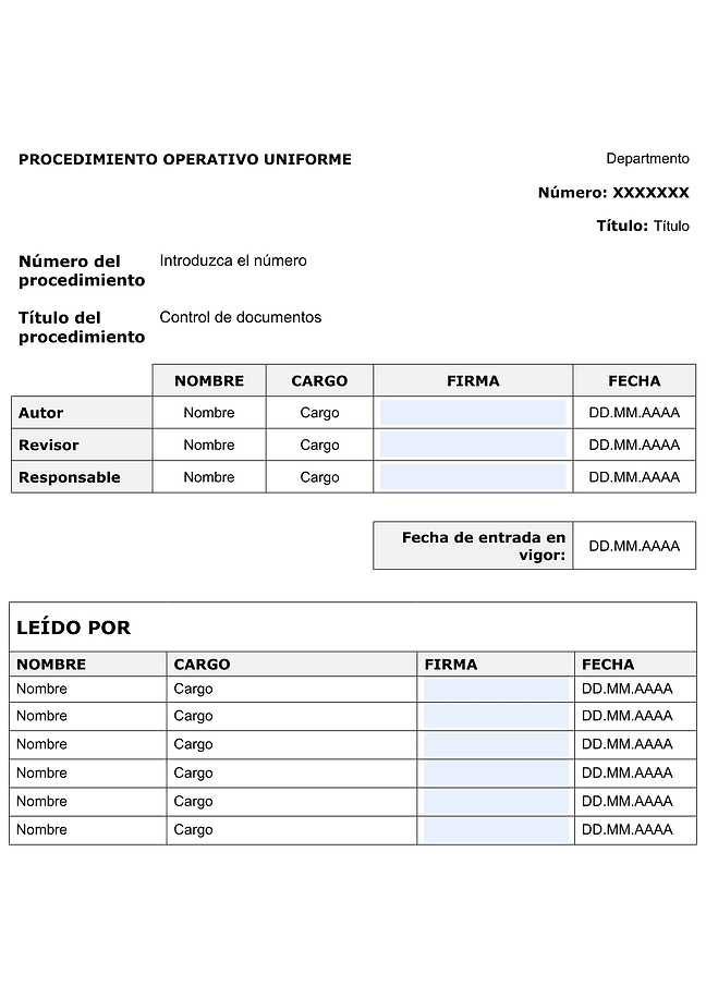 Procedimiento operativo estándar (SOP)
