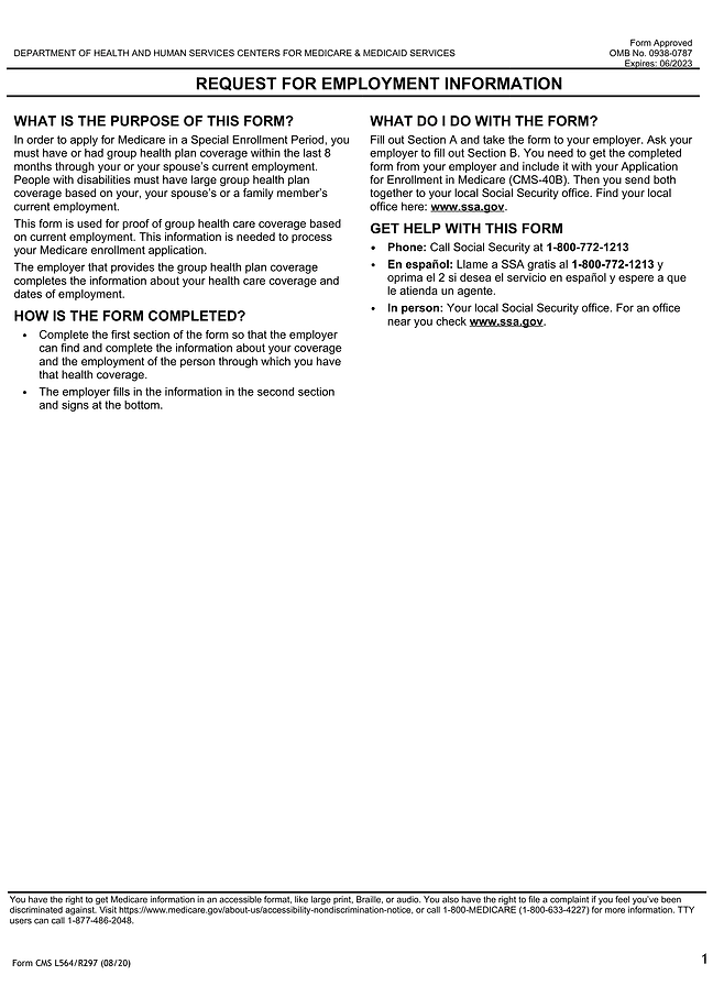 Form CMS L564 / R297
