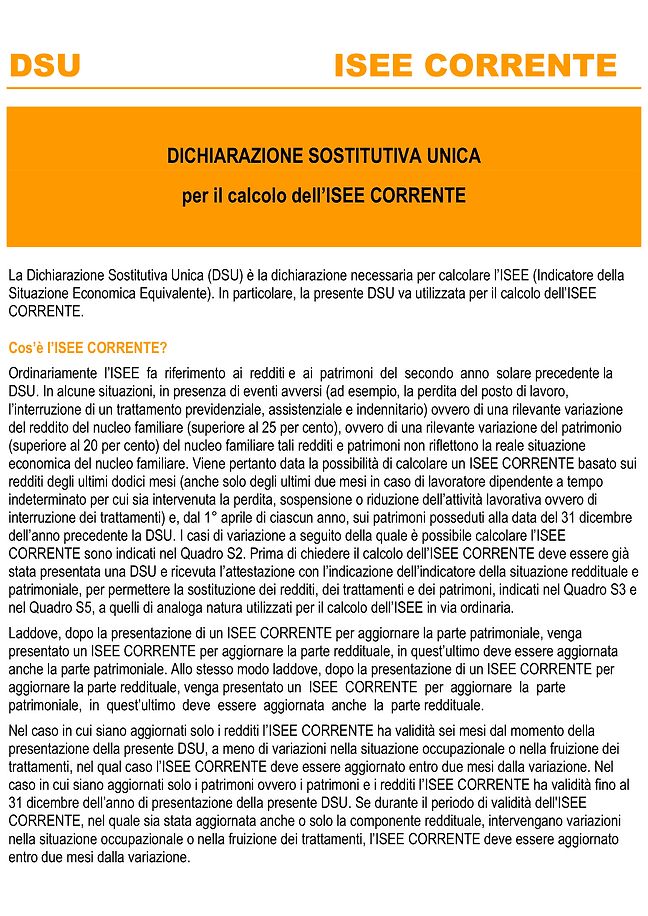 Modello ISEE-DSU