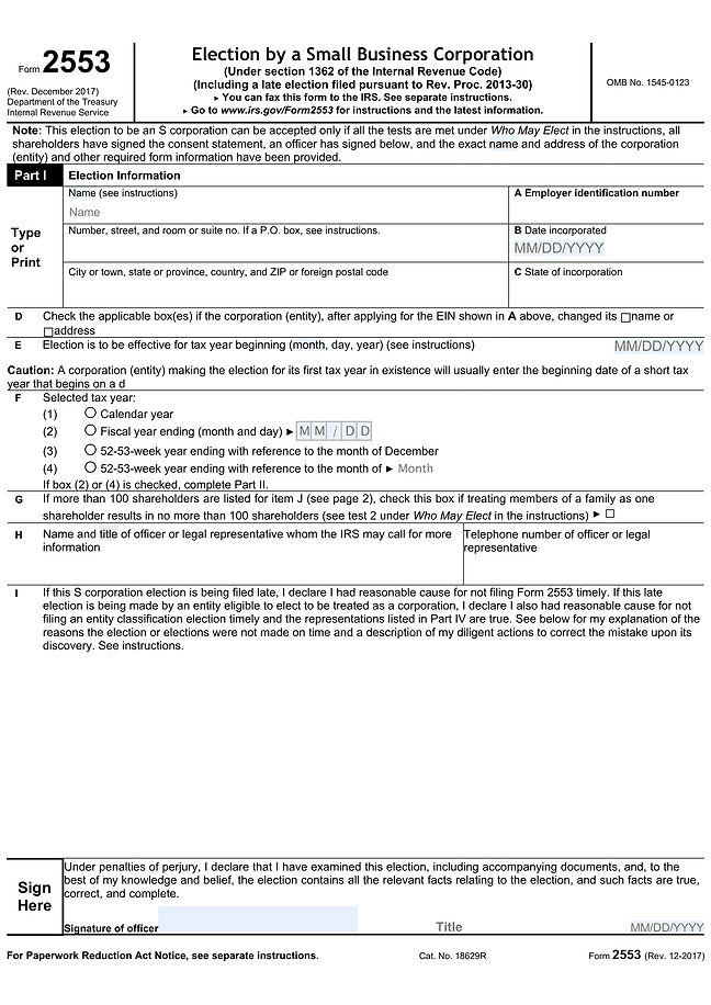 Form 2553