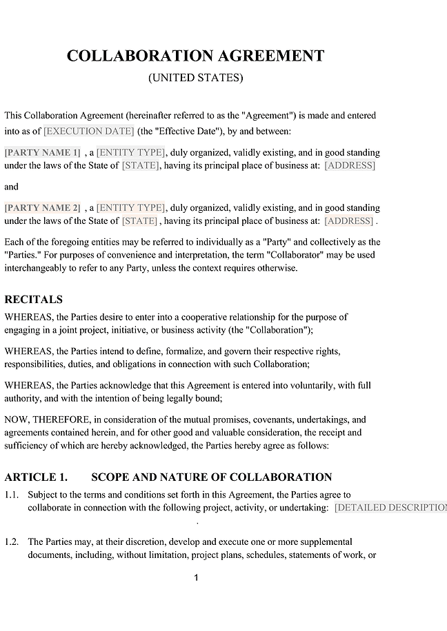 Collaboration agreement