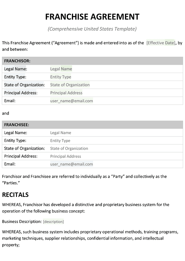 Franchise agreement