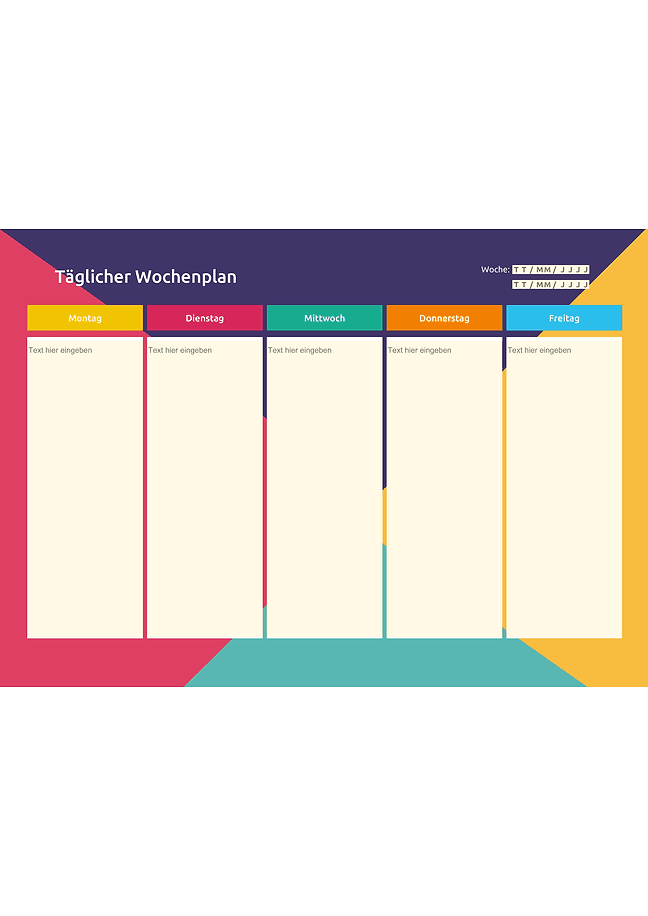 Wochenplan (bunt)