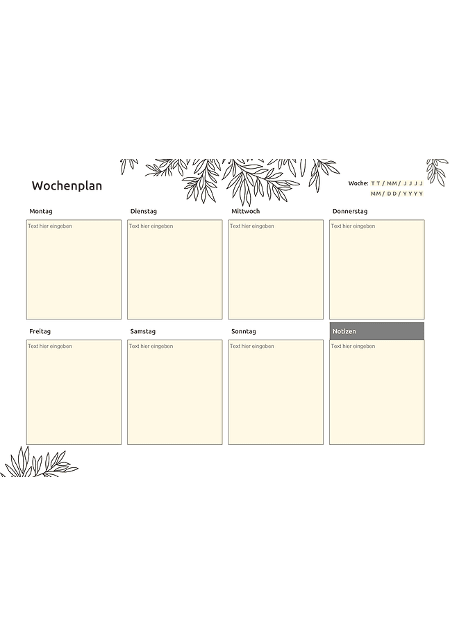 Wochenplan (elegant)