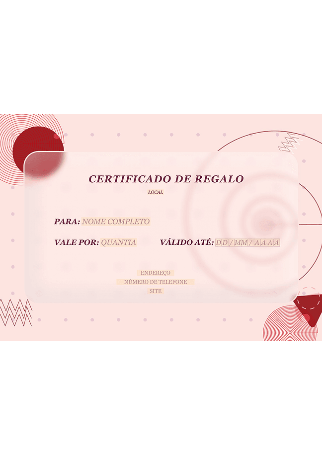 Formulário de vale-presente (vermelho)