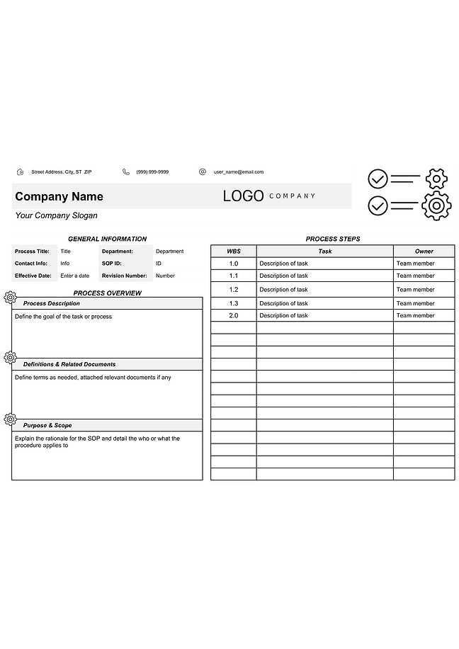 Standard operating procedure (SOP) (illustrated)