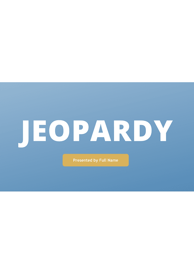 Jeopardy quiz