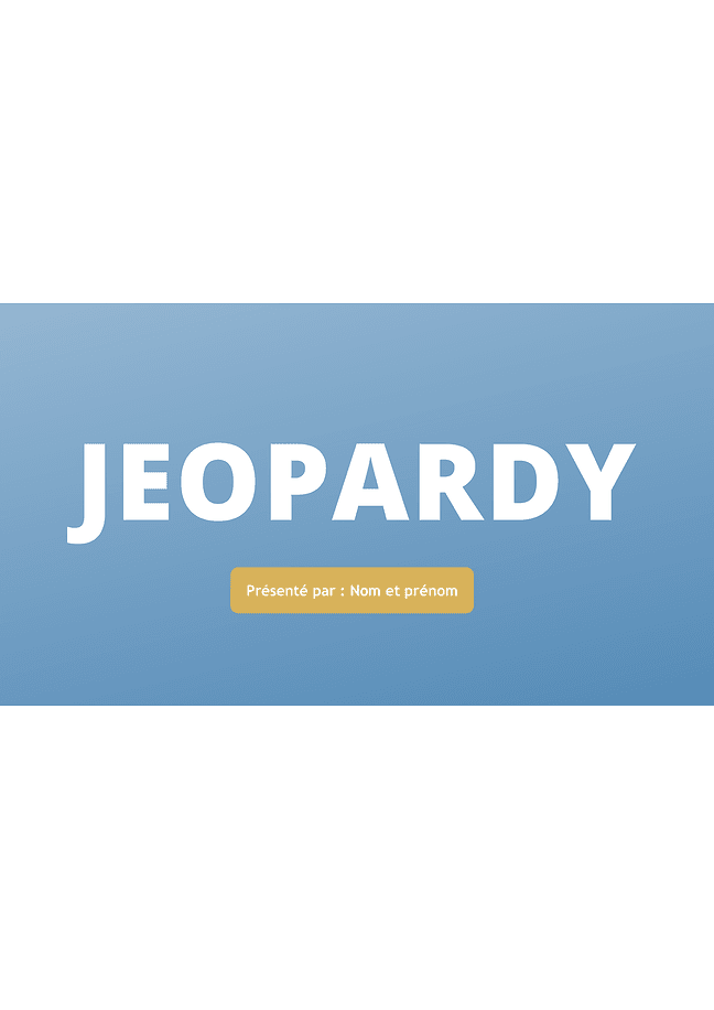 Quiz Jeopardy