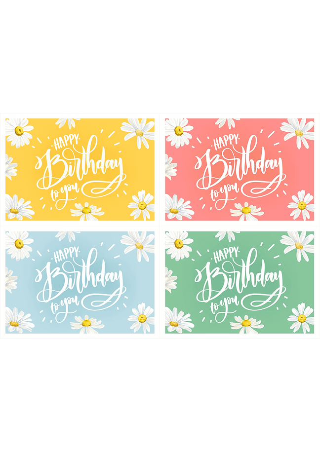 Carte d'anniversaire (floral)