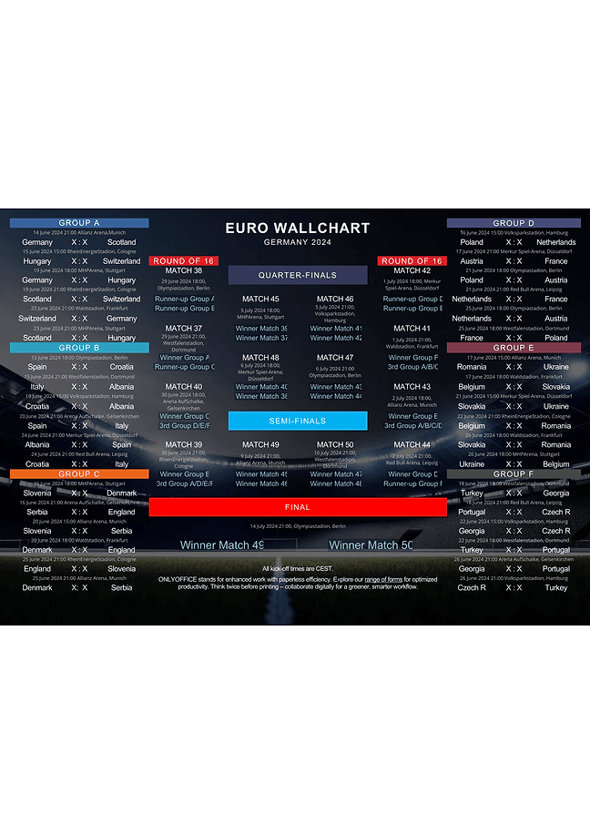 EURO 2024 schedule