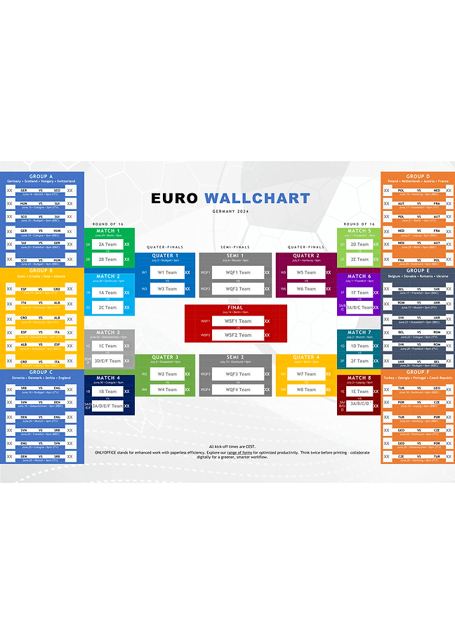 EURO 2024 schedule (colorful)