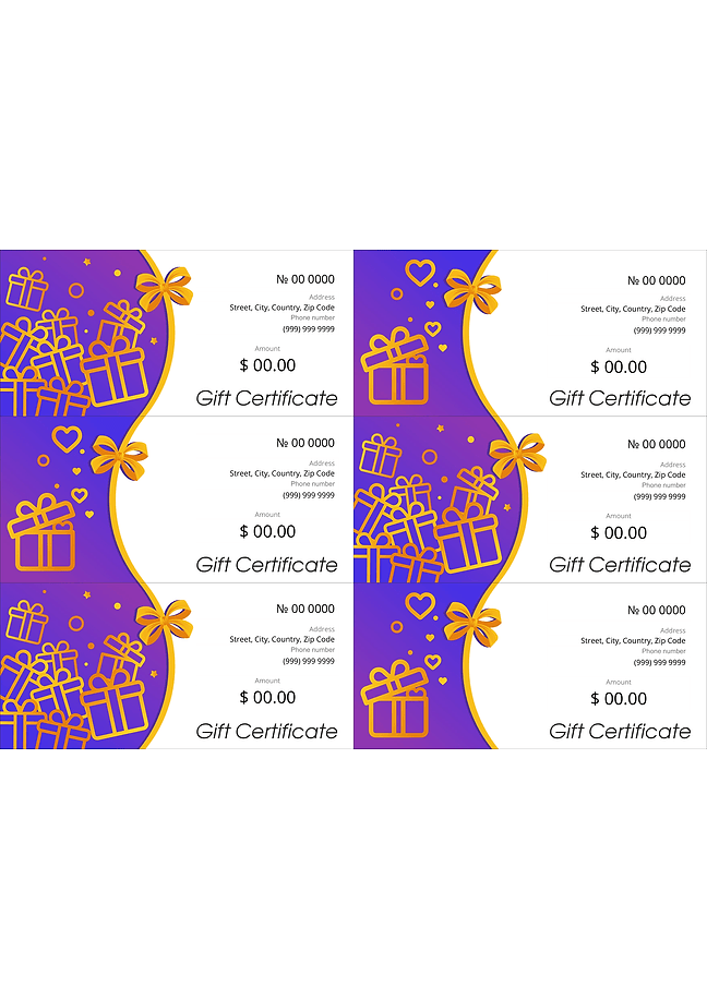 Gift certificate (festive)