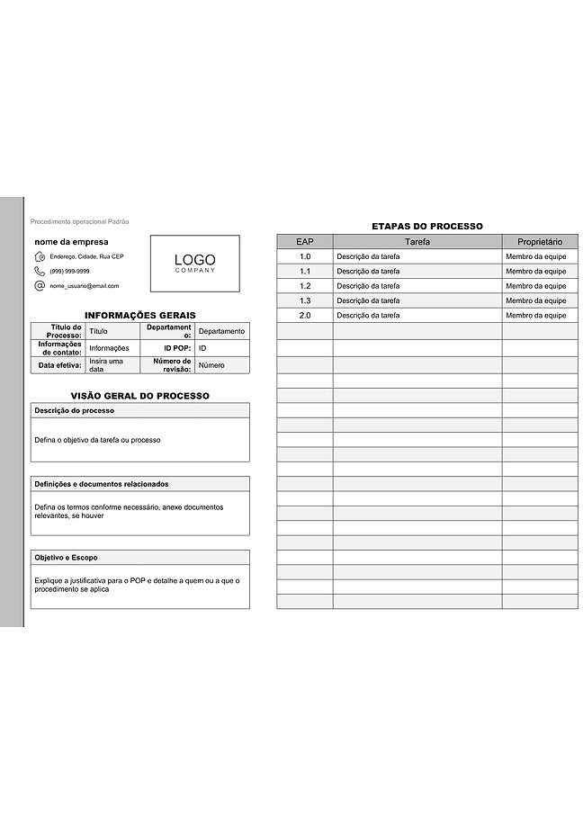 Procedimento operacional padrão (POP) (cinza)