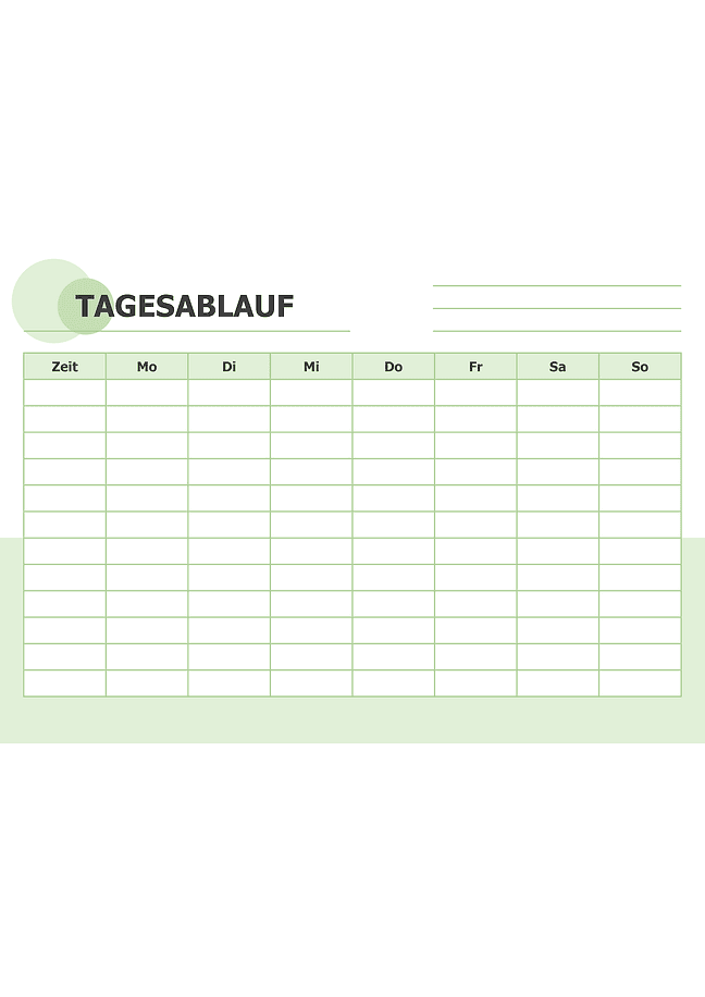 Tagesablauf (grün)