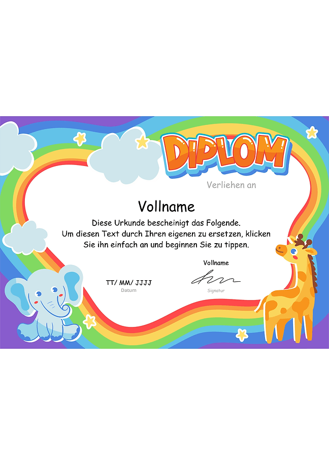 Zertifikat (regenbogen)