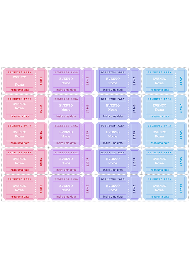 Etiqueta de palavra (ingressos)