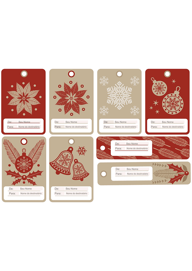 Etiquetas para presentes de Natal