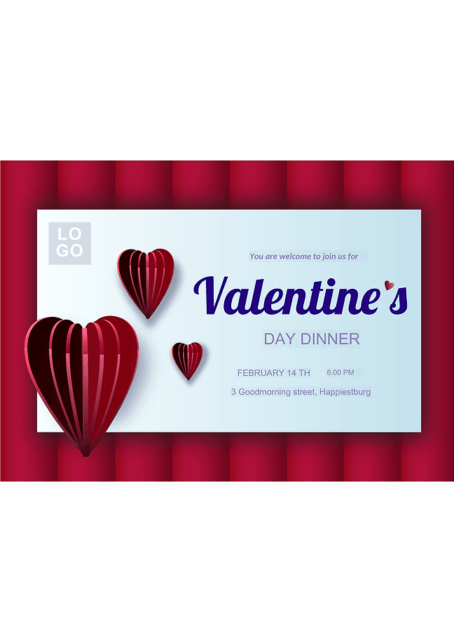 St. Valentine's dinner invitation