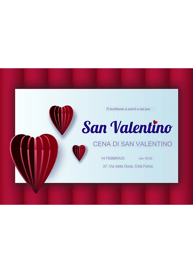 Invito a cena per San Valentino