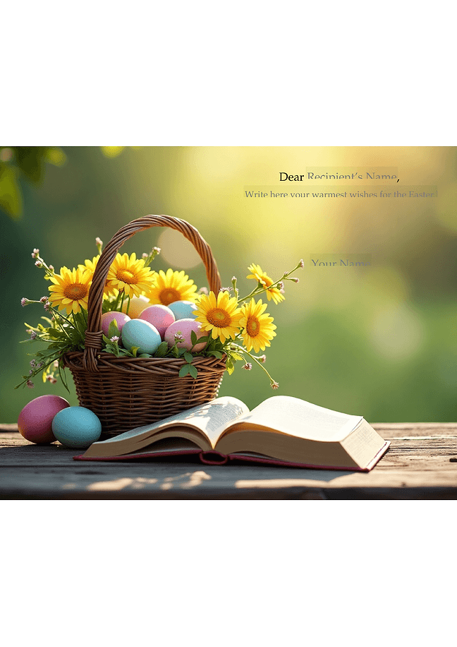 Easter greeting card (basket)