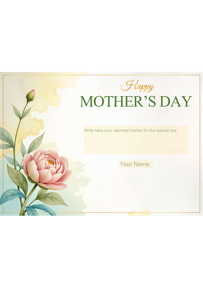 Mother's day greeting card (watercolor)