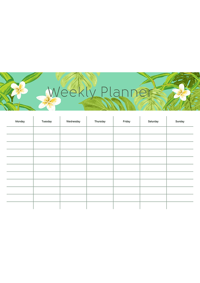 Weekly planner