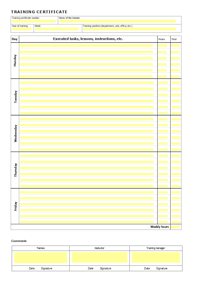 Report card form
