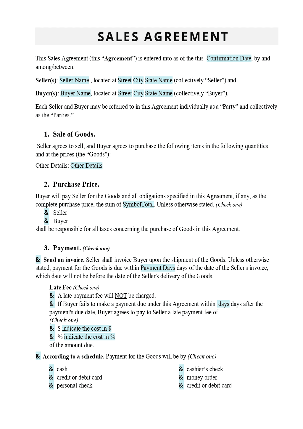 Sale and Purchase Agreement for Odoo