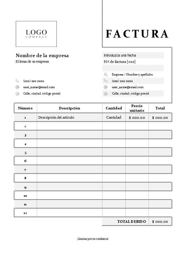 Factura (blanco)