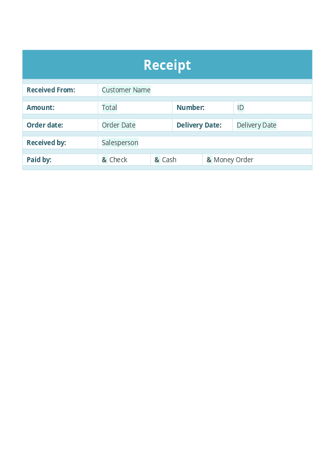 Receipt for Odoo