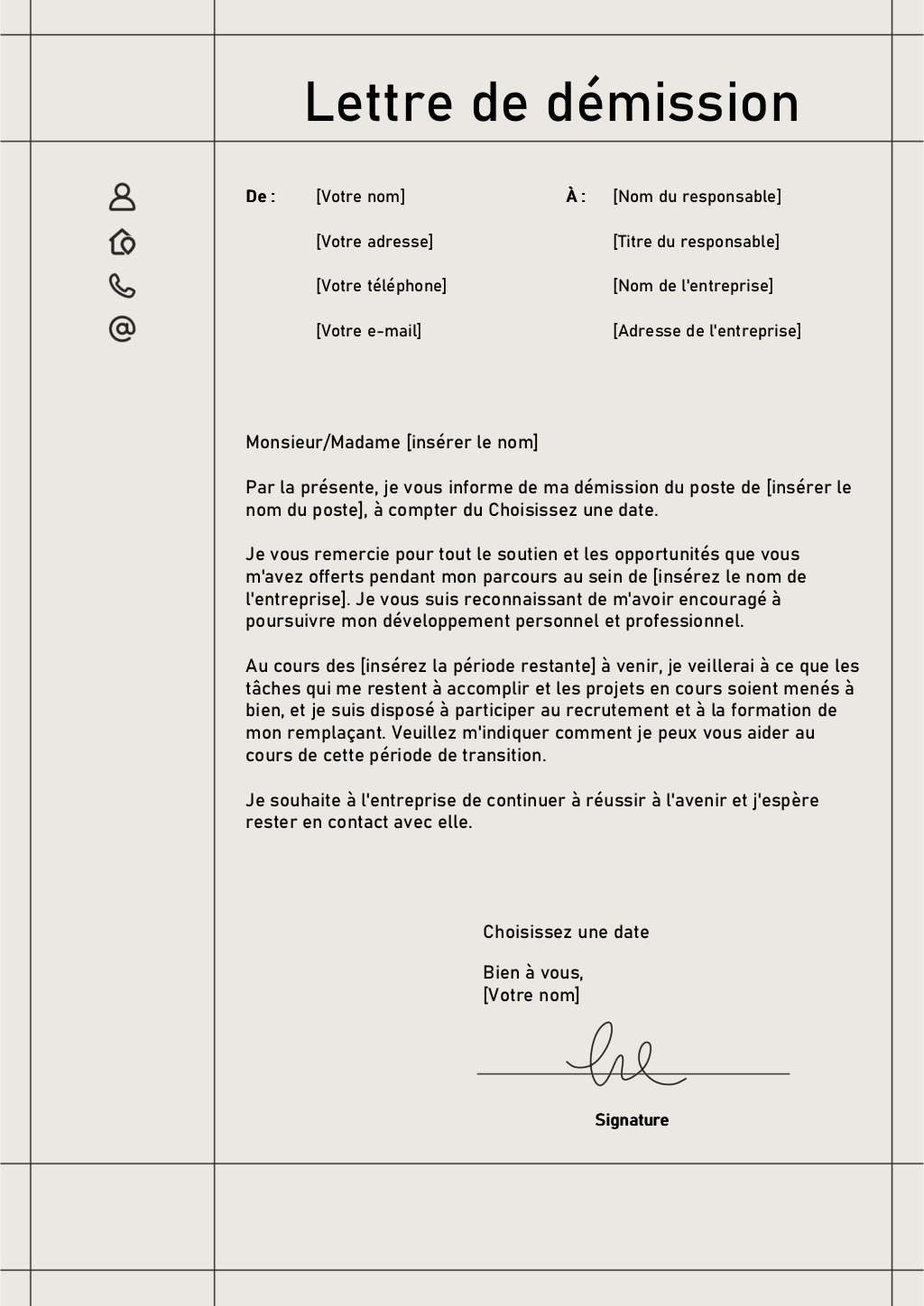 Mod le De Lettre De D mission 7 ONLYOFFICE ONLYOFFICE