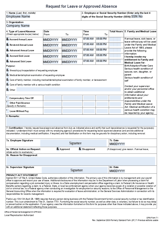 Request for Leave or Approved Absence for Odoo