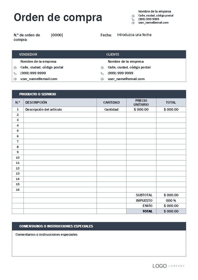 Orden de compra (gris)