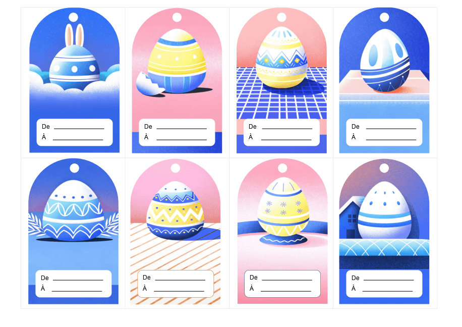 Étiquettes cadeaux de Pâques 3