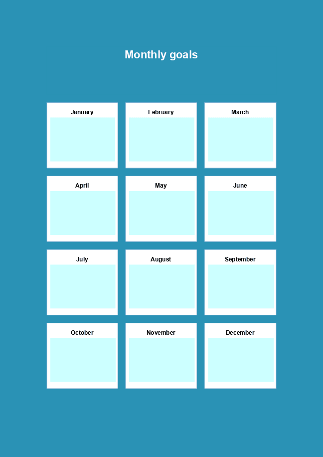 Monthly goal form
