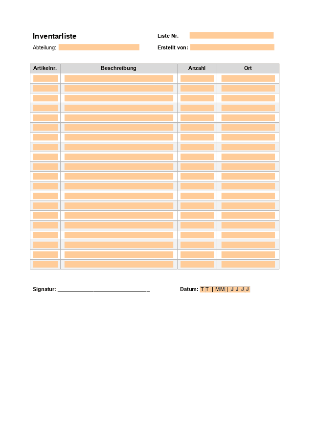 Inventarliste