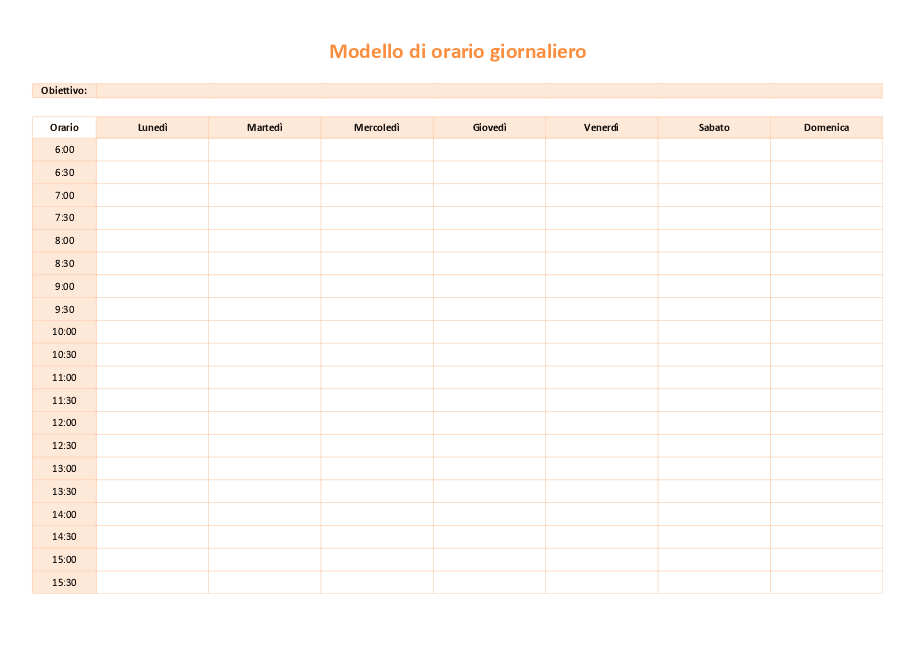 Programma giornaliero 1