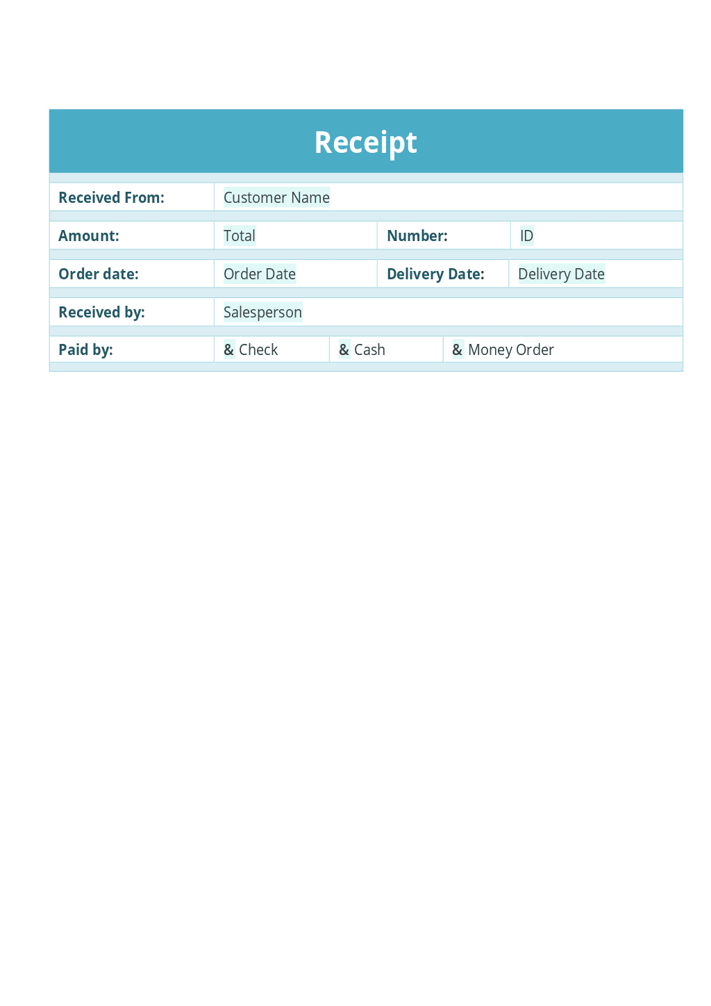 Receipt for Odoo