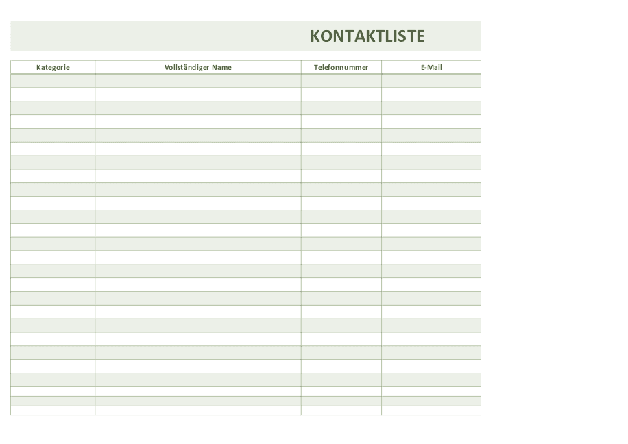 Kontaktliste
