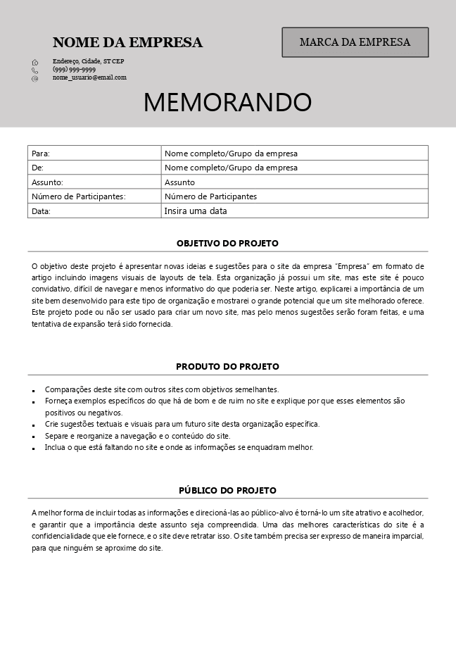 Memorando (cinza)