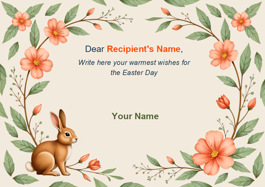 Easter greeting card 4