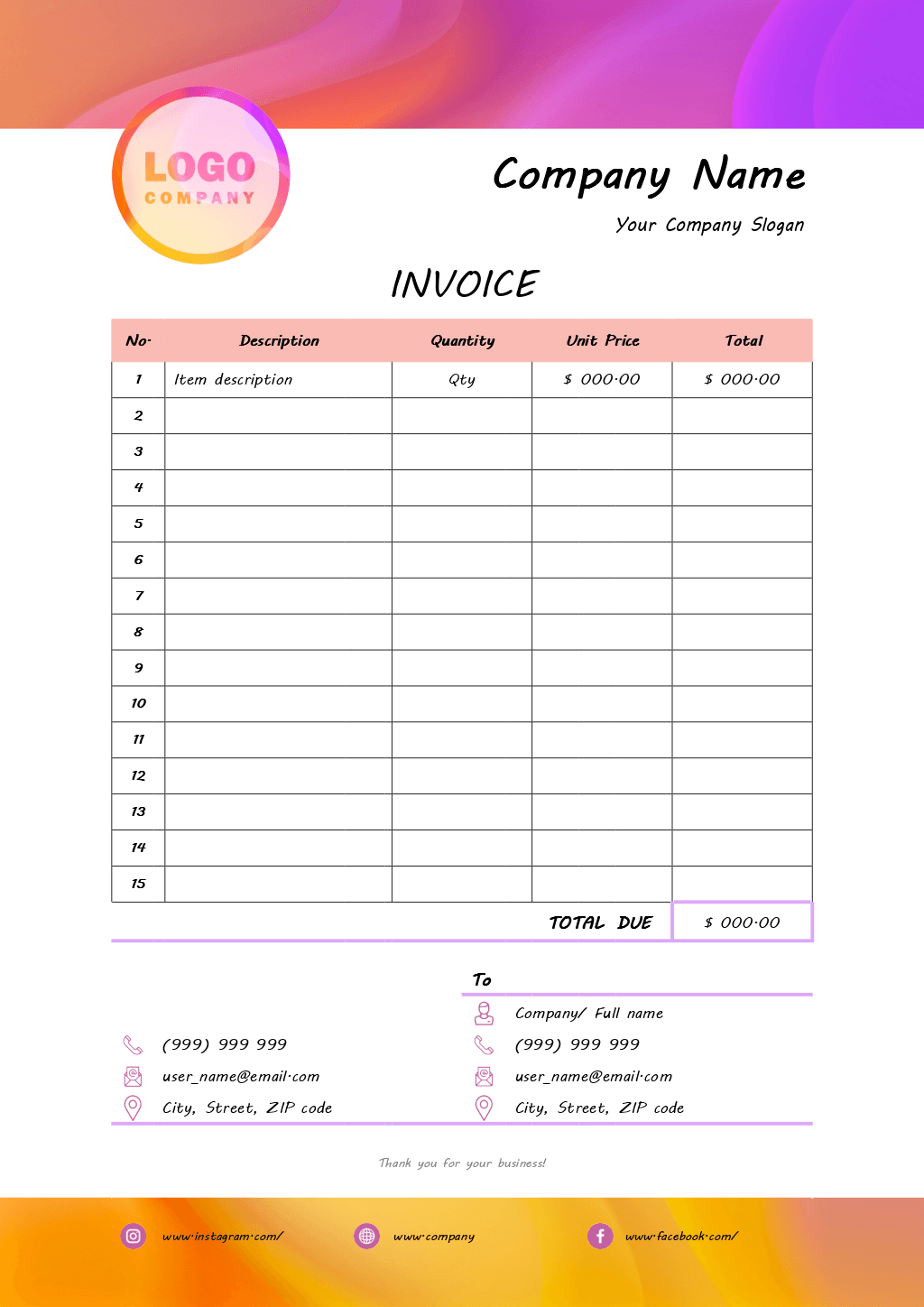 Invoice Template 8 ONLYOFFICE ONLYOFFICE Invoice Template 8 ONLYOFFICE ONLYOFFICE