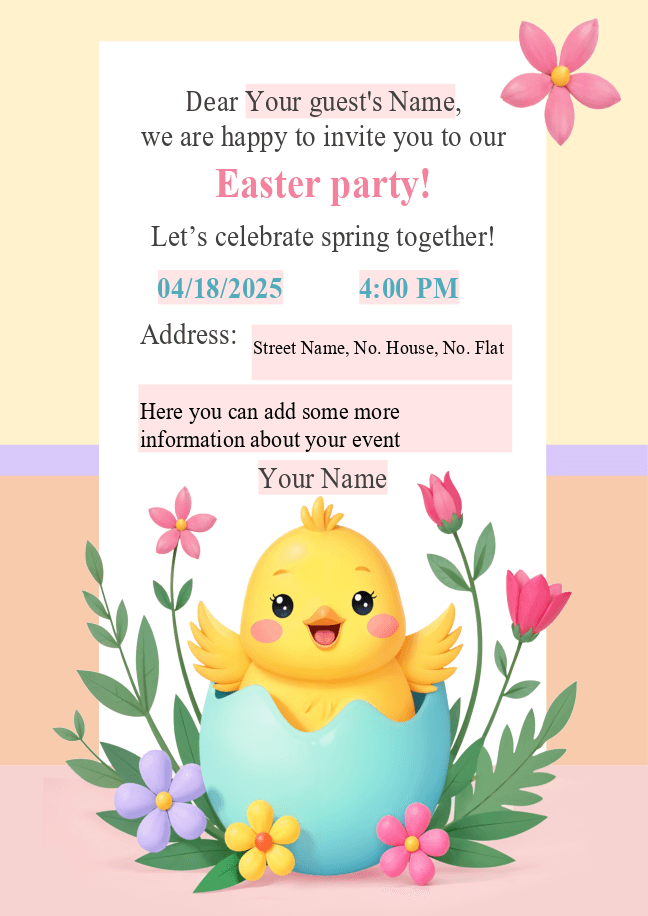 Easter party invitation
