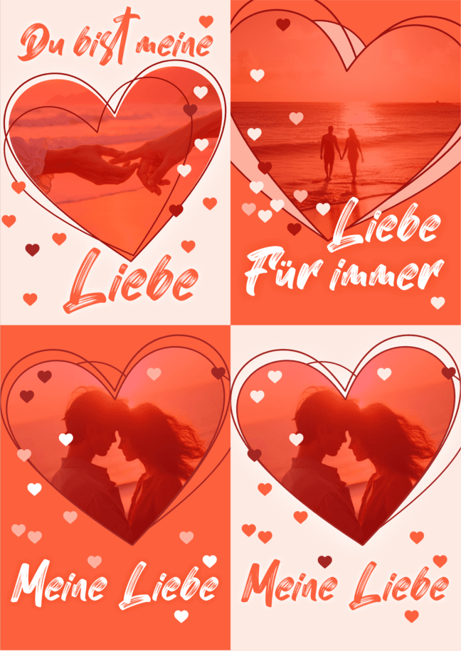 Vorlage für eine Valentinstagskarte