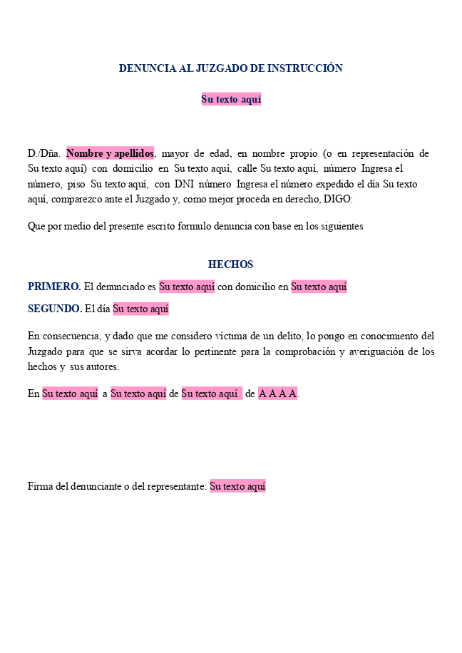 Formulario denuncia