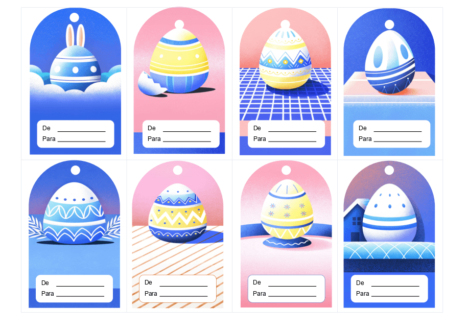 Etiquetas de presente de Páscoa 3