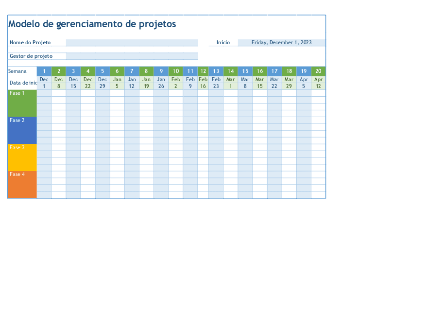 Gerenciamento de projetos